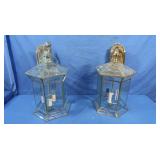 2 Brass Outdoor Lanterns