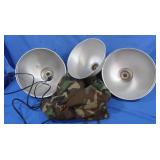 3 Vintage Aluminum Clip Lights,Camo Pants(med)