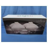 NIB Godinger Dbl Covered Porcelain Baker