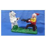 Cast Iron Indian Bear Coin Bank