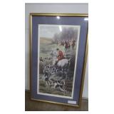 Framed Fox Hunt Print 39.5"x18.5"