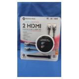 LED Lighted 2 HDMI Premium Cables-NIB
