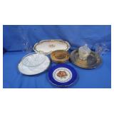 Decorative Plates,Glass Sugar&Creamer,Hurricane