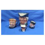 4 Royal Doulton Ceramic Mugs(1 has slight cracks)