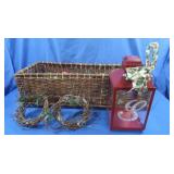 Decorative Wreaths&Floral Dcor in Lg Wicker