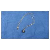 14K Amethyst Pendant 4.9gr gross wt. 20"Chain