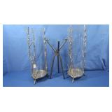 2 Lg. Metal Candleholders&more