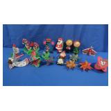 Handpainted Wooden&Paper Christmas Ornaments