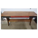Wooden Bench 18.5"Hx44"Lx13"W
