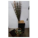 Decorative Wooden Box w/Dried&Faux