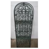Vintage Metal Wine Rack w/Door(holds 42