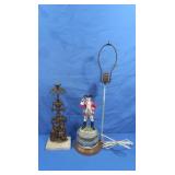Red Coat Lamp(no shade), Marble&Brass Candlestick