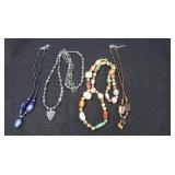 Costume Jewelry-Genuine Stone Necklaces