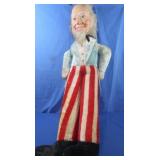 Vintage Patriotic Uncle Sam Figure approx 43"