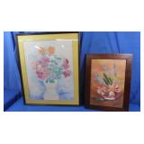Framed Painting&Framed Drawing-both signed by