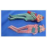 2 Vintage "Knee Hugger" Christmas Elves