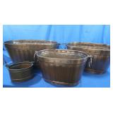 Oval Copper Nesting Tubs,largest