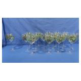 16 Holly Themed Wine Goblets
