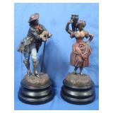 2 Vintage Victorian Statues