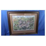 Framed Ligonier Painting-signed