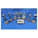 Handpainted Mexican Paper Mache Nativity Set