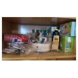 Shelf Contents(Paper plates,paper cups,sandwich