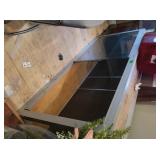 Lg Metal&Wood Display Case 84x18x36"H,very heavy