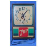 Vintage 7-Up Wall Clock,12x2x18",works