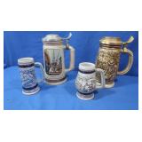 4 Beer Steins 1970