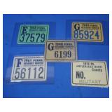 4 Vintage PA Resident Hunter Tags