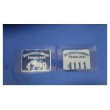 2 Vintage Metal Dept Forest&Waters PA 1957&1960