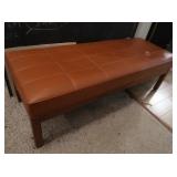 Leather Bench 51x18.5x16"H