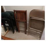 6 Folding Metal Chairs&1 Wooden Folding Chair