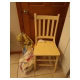 Painted Wooden Chair 36"H,Misc TP Rolls