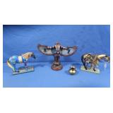 Native American Sculptures(3),Numbered 1