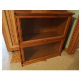 Wooden Glass Door Book Shelf 30x13x32"H
