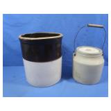 Lg Stoneware Crock,11.25"H,no cracks&Crock