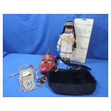 Porcelain Indian Doll,Wooden Mask&Decorative