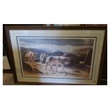 Framed Wolf Pic,Signed&numbered,39.5x26.5"