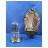 Elgin Quartz Anniversay Dome Clock&Wall Mirror