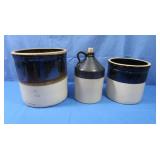 2 Gal Stoneware Crock,Sm Stoneware Crock&Jug,no