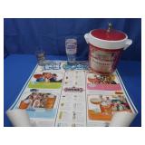 Budweiser Ice Bucket,2 Budweiser Glasses&Bar