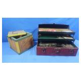 Metal Tackle Box w/Fishing