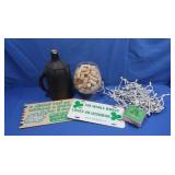 Vintage Style Wine Jug 13"H,Bottle Corks&more