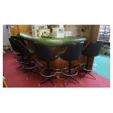 7 Leather&Metal Bar Stools,41"H