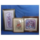 3 Frames Pictures of Flowers