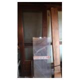 Screen Door Wood Frame-32"x81",Plexiglass-19x48"
