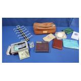 Leather Shaving Kit Bag,Belt Rack,Wallets&more