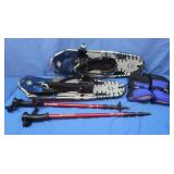 L.L. Bean Aluminum Snowshoes,Walking Poles&Heavy