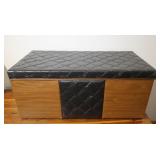 Small Vinyl Cushioned/Decorated Chest-32x16x14"H